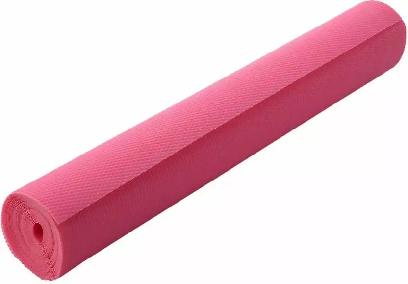 Mopak Decor Pink Plain Eva Printed Solid Fridge Mat & Cover Pack of 1- (3Meters)