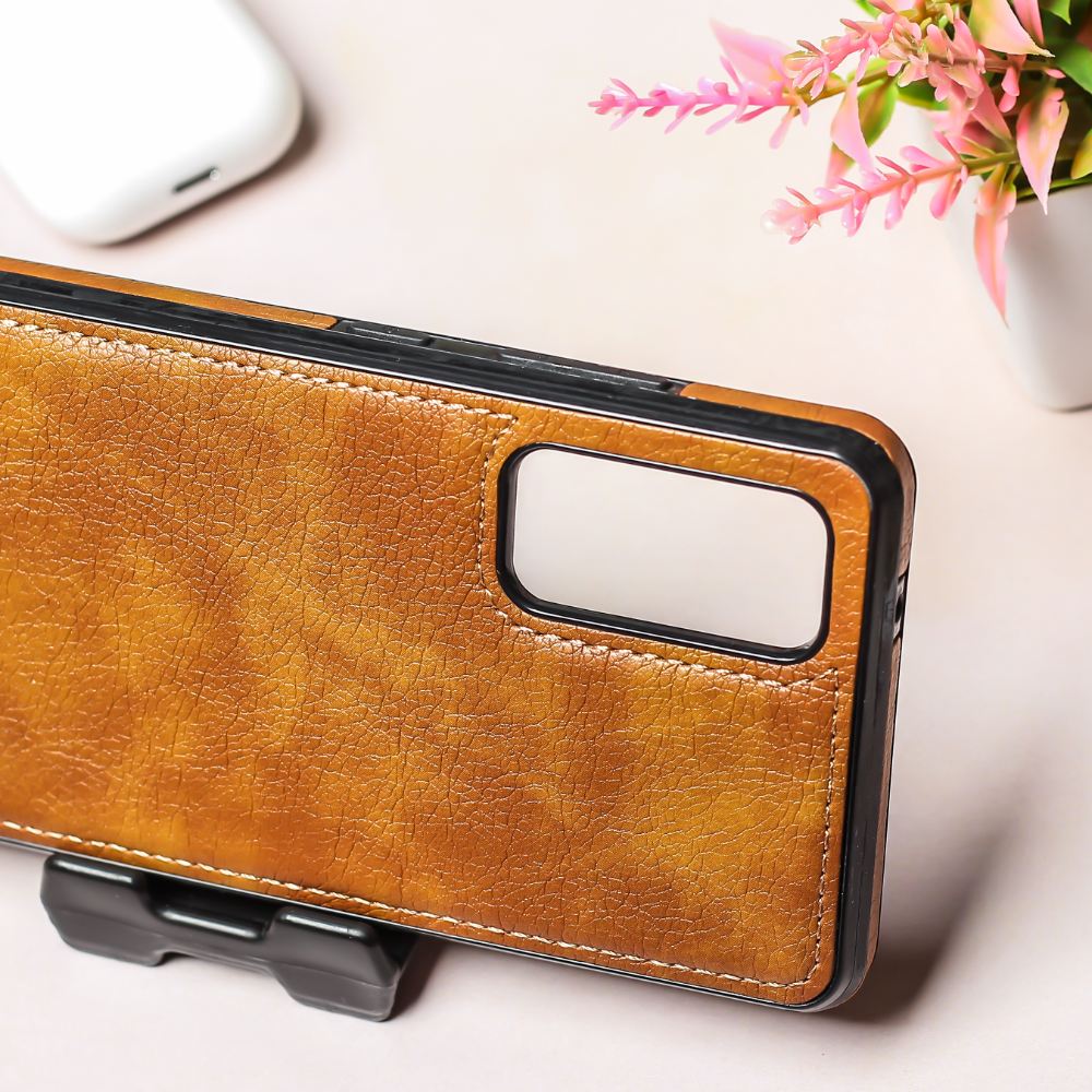 Puloka Brown Leather Case for Samsung S20 FE