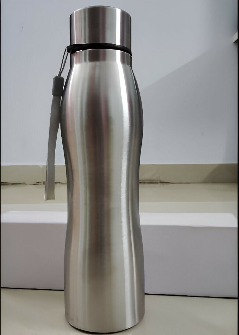 Stainless Steel Water Bottle - Curved Cylindrical (1Ltr)