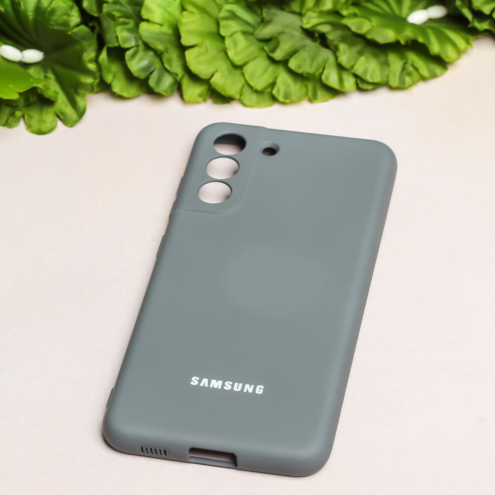 Grey Original Camera Safe Silicone case for Samsung S21 FE