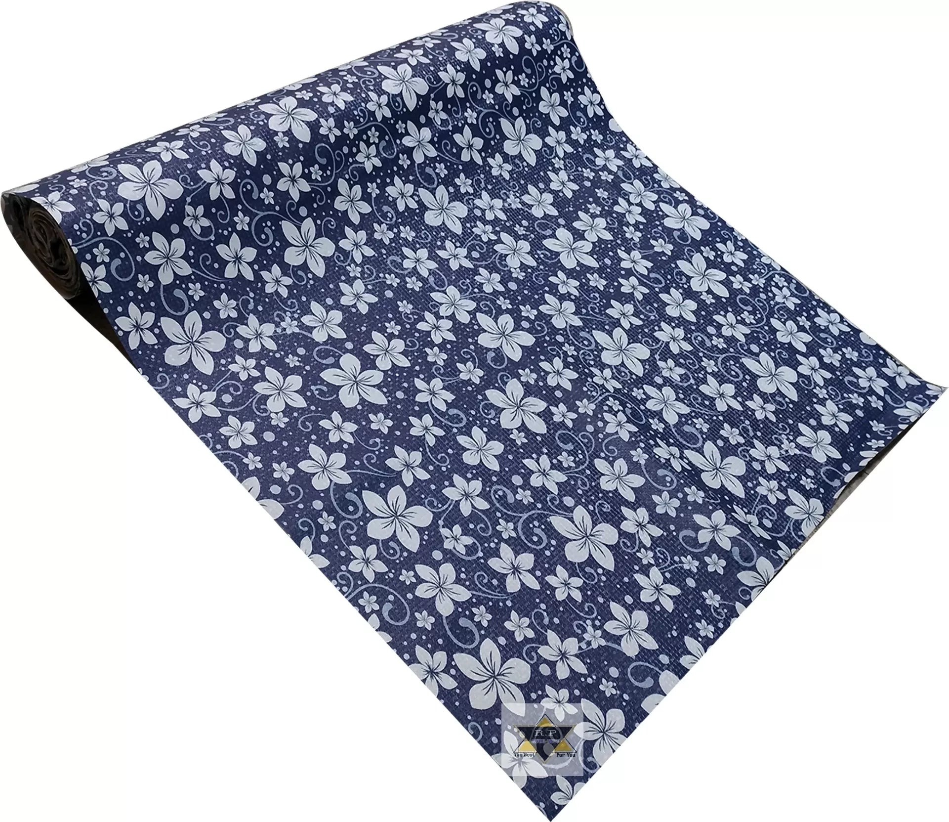 Mopak Decor Polyester Solid Fridge Mat & Cover - (Blue)