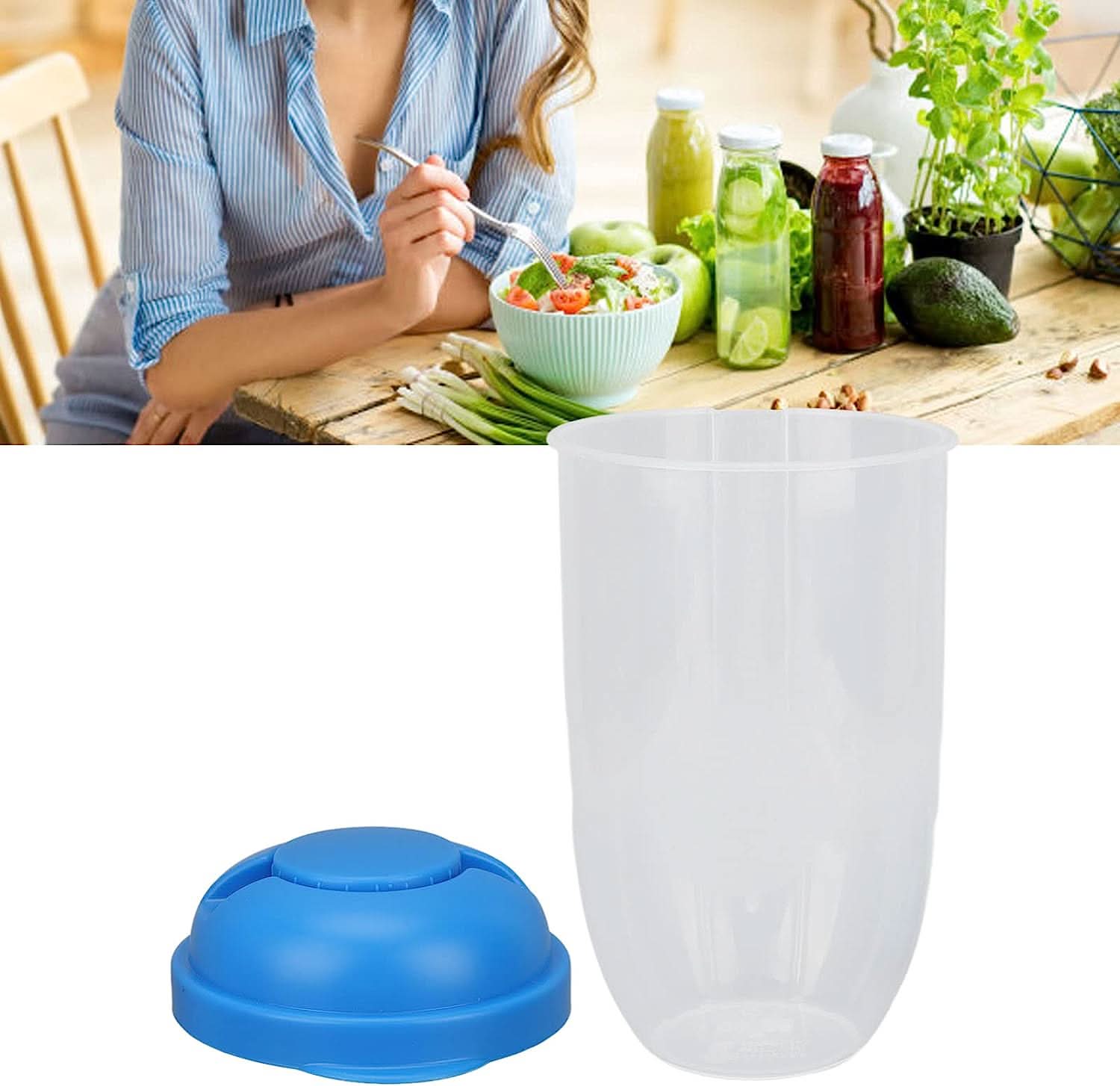 Fruit And Vegetable Salad Cups  Easy Clean Salad Mixing Cup  (1pc)