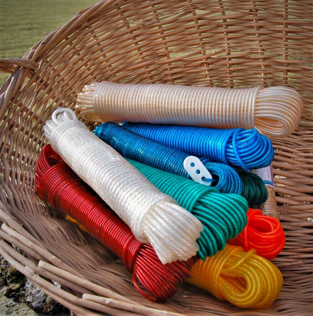 10-Meter PVC Coated Metal Clothesline Rope (Pack of 2, Multicolor)