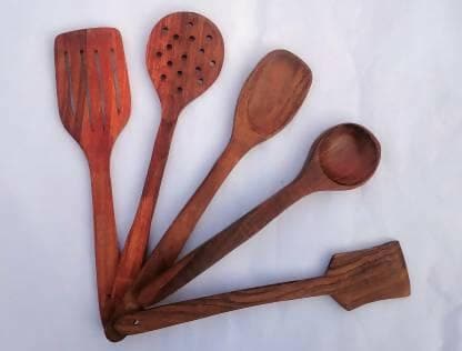 Wooden Kitchen Spoons (Pack of 5)