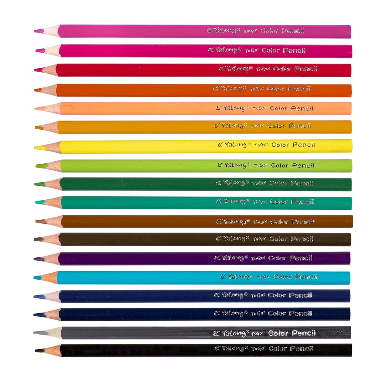 18-Color Pack of Erasable Color Pencils with Built-in Eraser