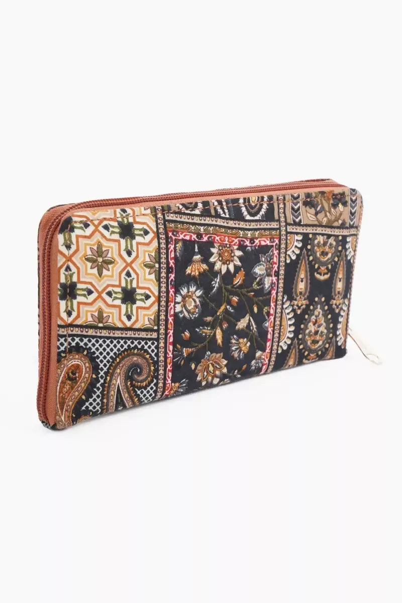Paisley Print Purse for Women - Black