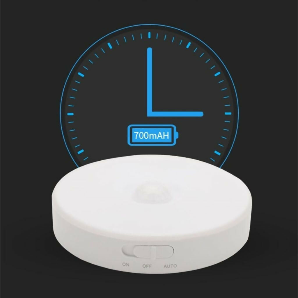 Motion Sensor LED Light USB Rechargeable, Wireless Night Light for Wardrobe & Stairs (White)