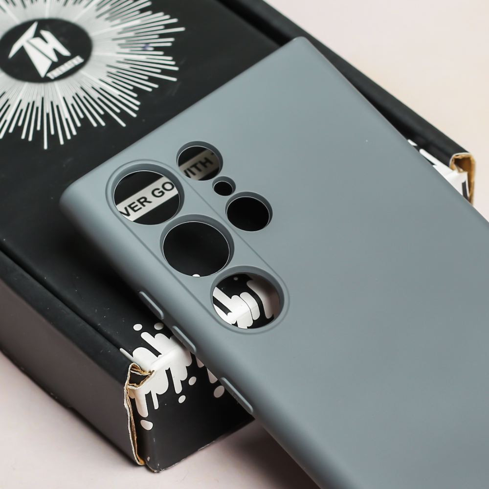 Grey Camera Original Silicone case for Samsung S23 Ultra