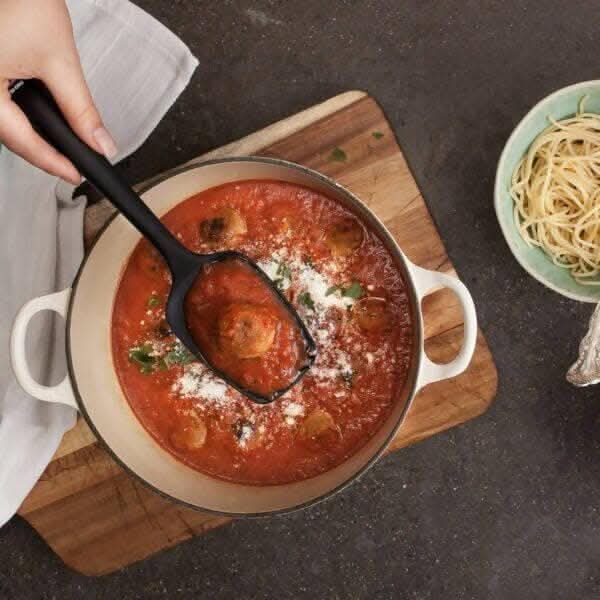 P-Plus International Food Grade Silicone Rubber Spatula Set (Black)