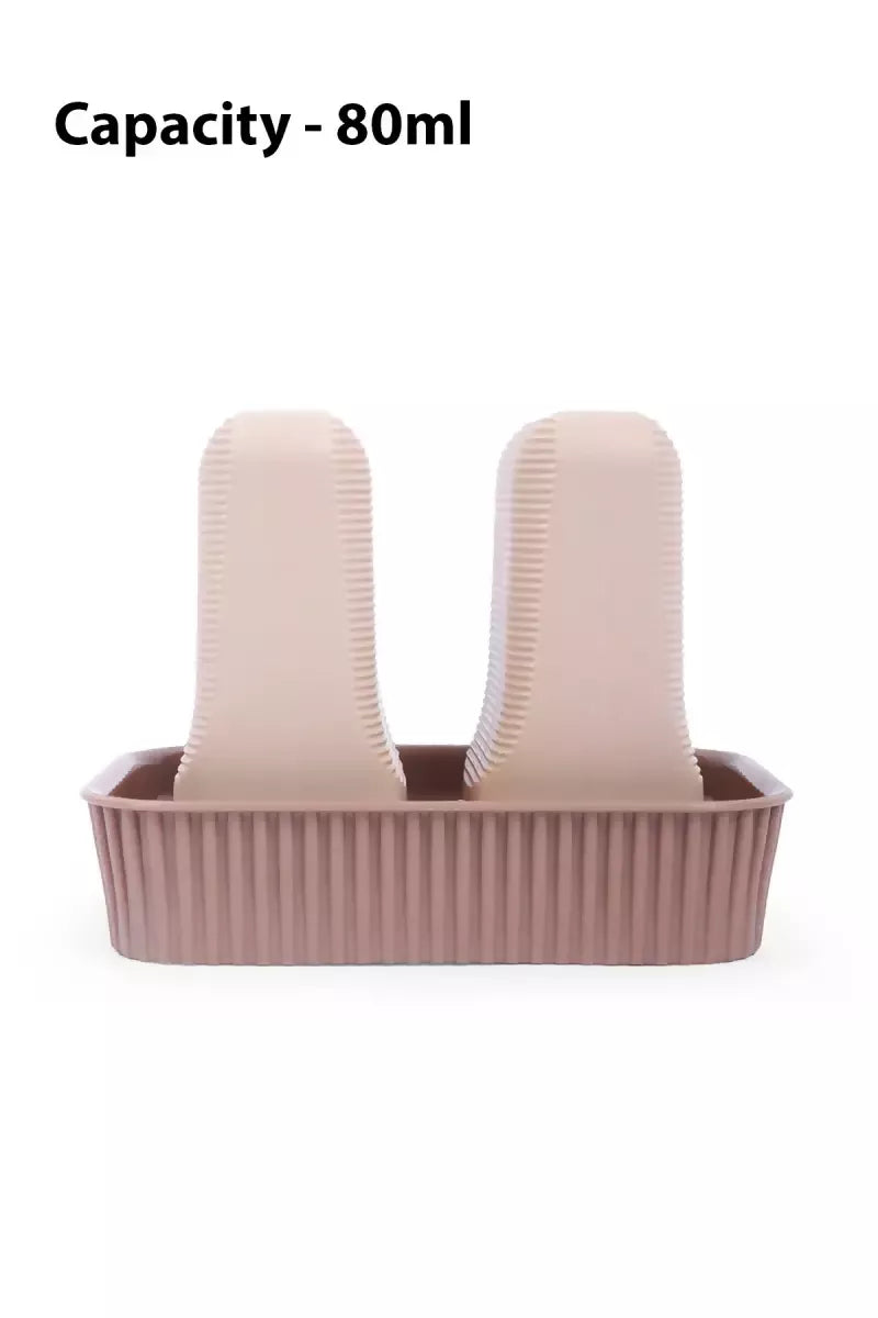 Plastic Salt & Pepper Sprinkler Set with Stand - 80ml (each)