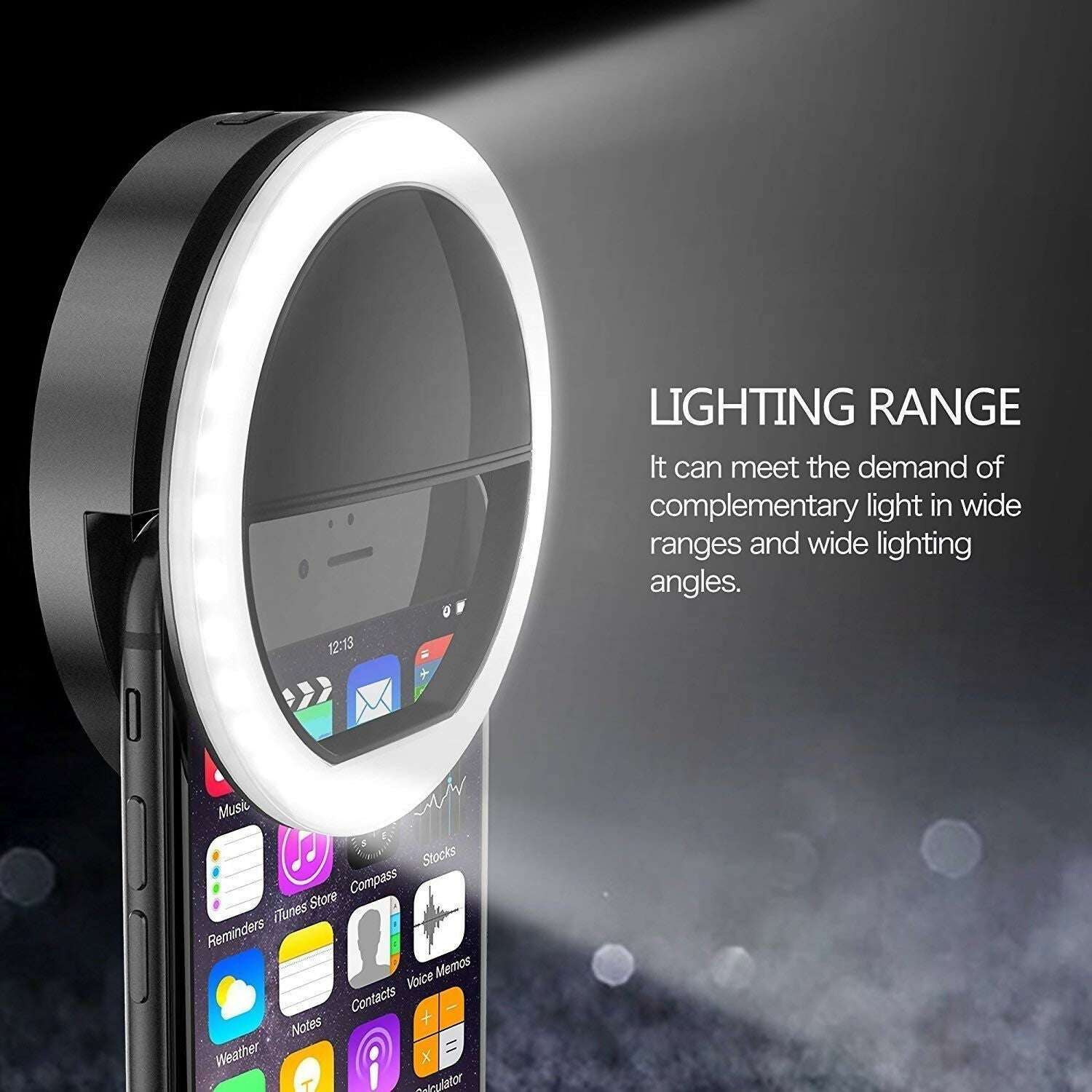 Portable 36-LED Selfie Ring Light with 3 Brightness Modes – Soft White Lighting for Phones, Cameras, and Video Shoots (Random Color)