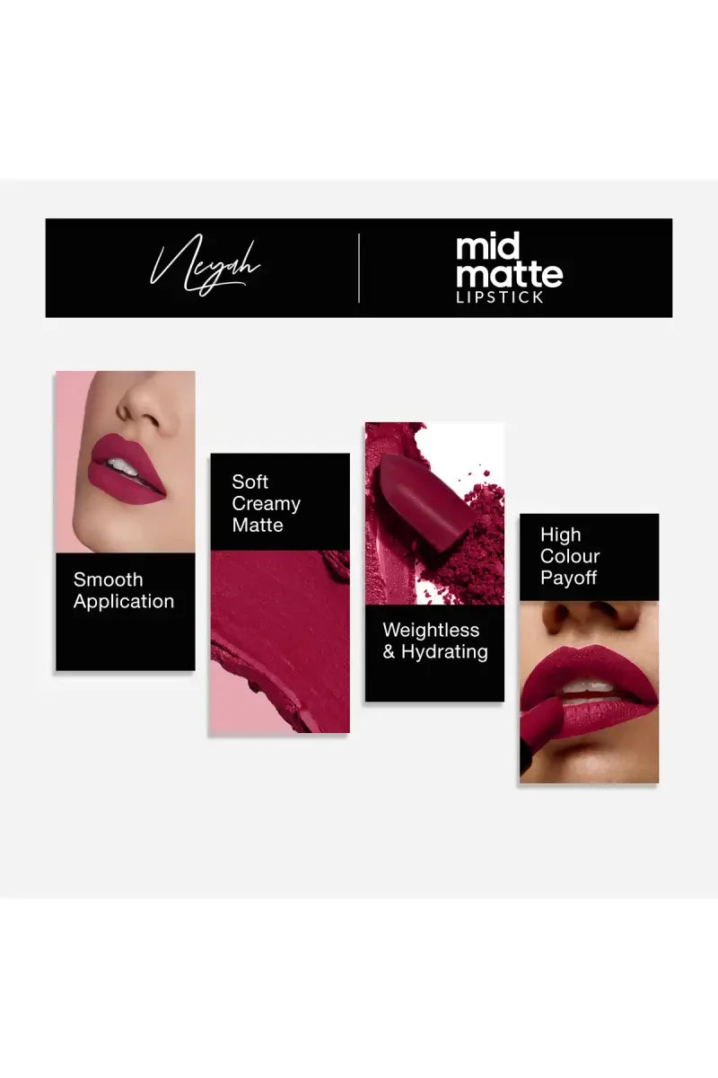 Neyah Mid Matte Lipstick - 4gm (Joyride)