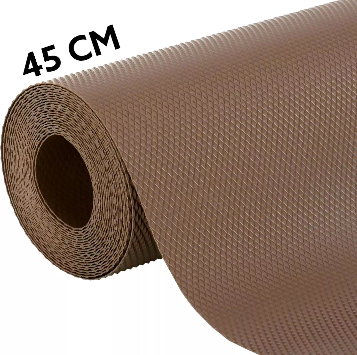 Mopak Decor Plain Brown Eva Printed Solid Fridge Mat & Cover Pack of 1- (4Meters)