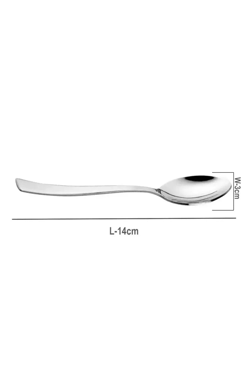 Prabha Stainless Steel Impress Tea Spoon Set - 14cm