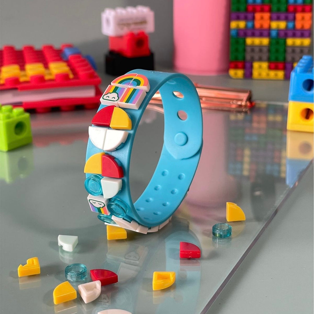 DIY Dots Blocks Silicone Wrist Band