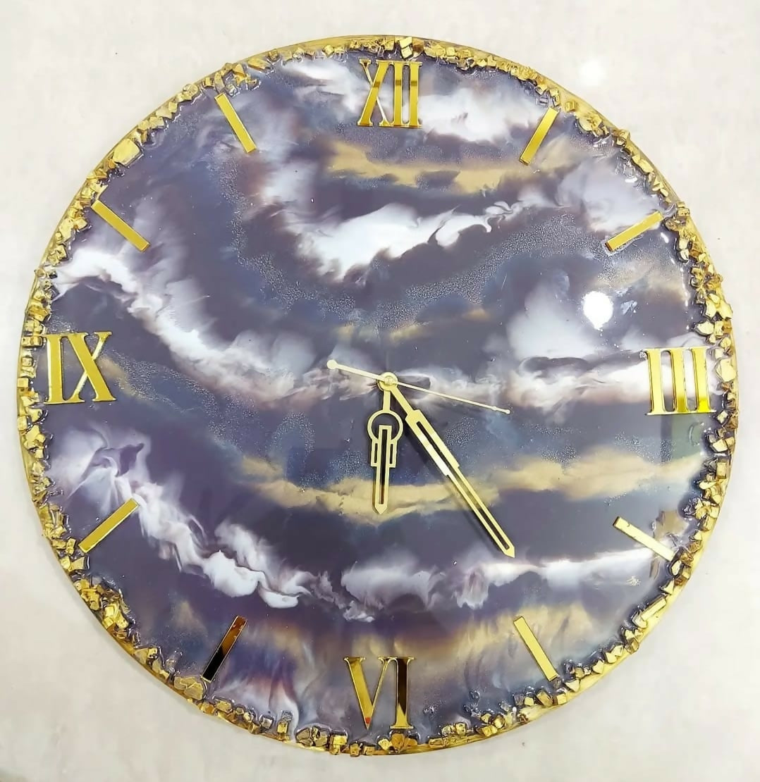 Luxury Resin Wall Clock - 12 inches