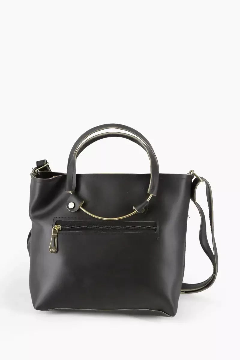 Solid Sling Bag with Pouch for Women & Girls - Black