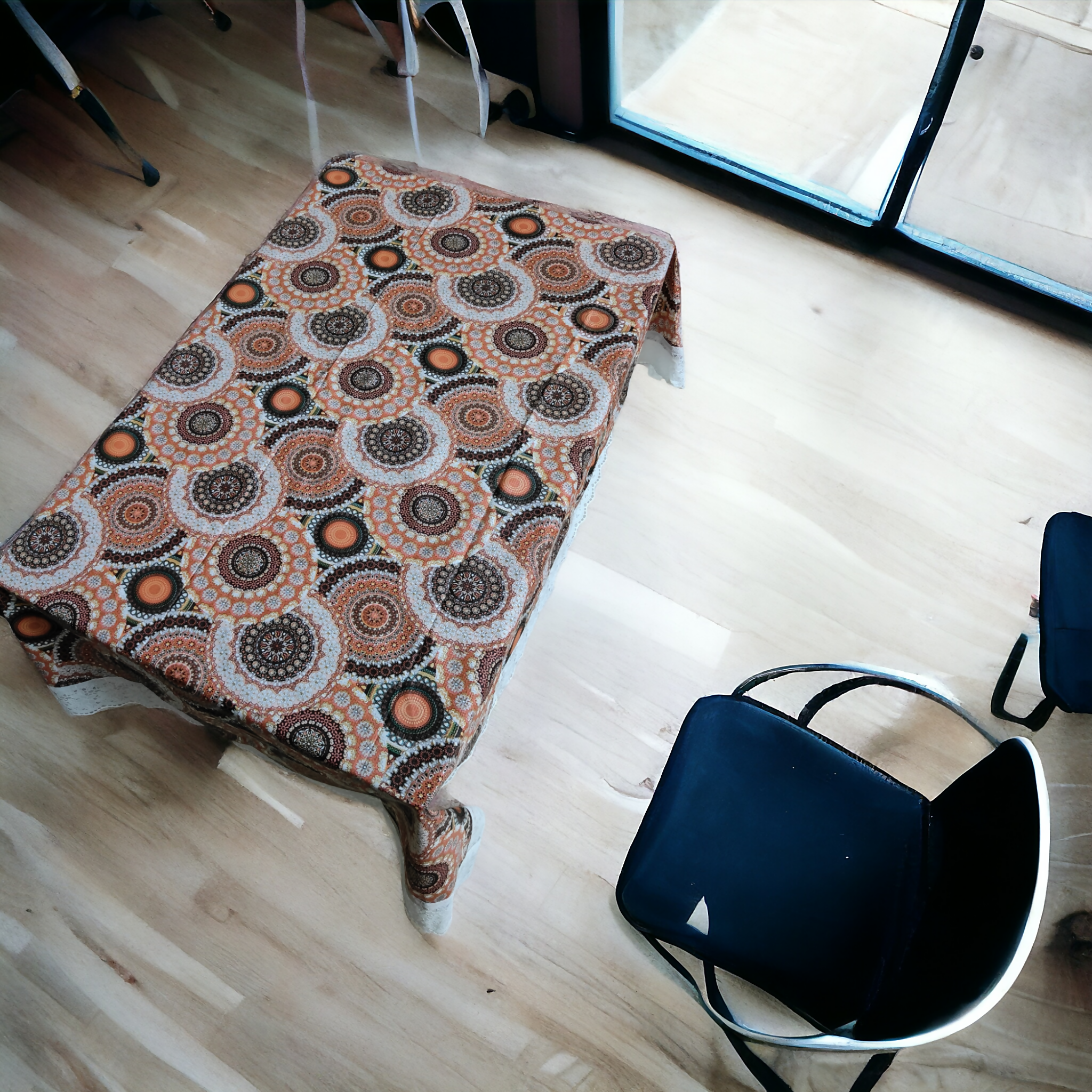 Mopak decor Table Cover 3D Medium Size 2 to 4 Seater 40*60 Classic Table Cover Printed Table Cover with Lace Centre Table Cover Rectangular Table Cover Dining table cover