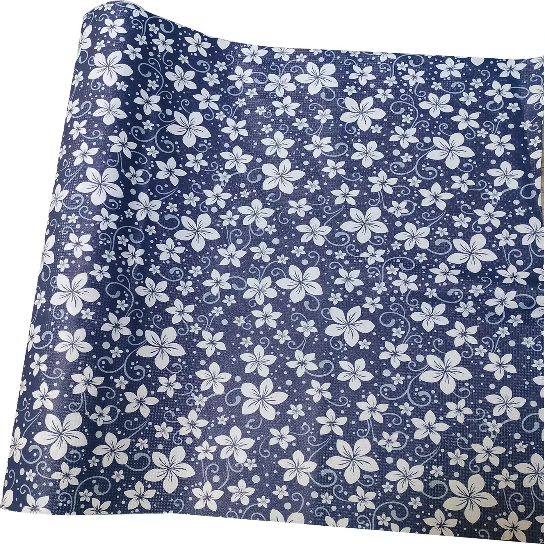 Mopak Decor Polyester Solid Fridge Mat & Cover - (Blue)