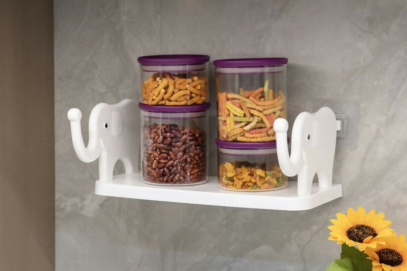 Elephant-Shaped Wall Stand Holder for Bathroom, Toilet, Kitchen, Bedroom, and Office Shelf