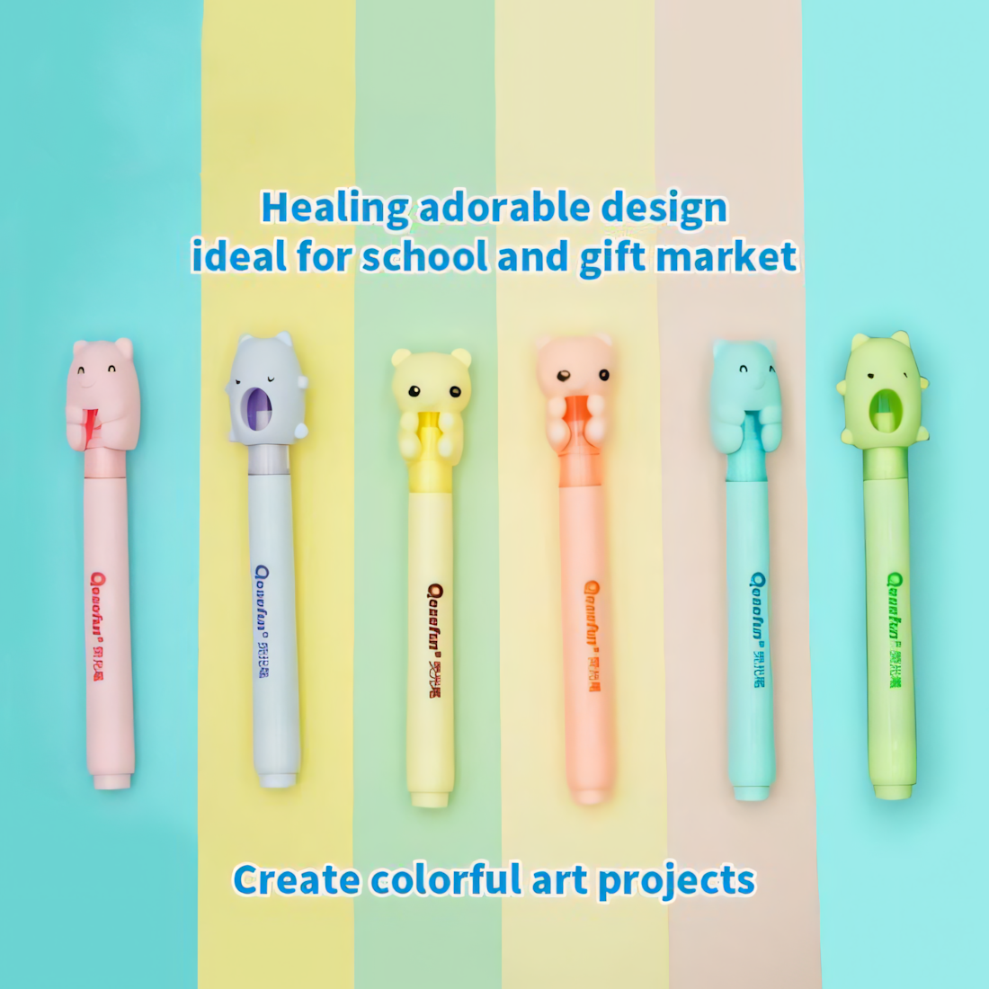 Kawaii Animal Highlighter Pack of 6
