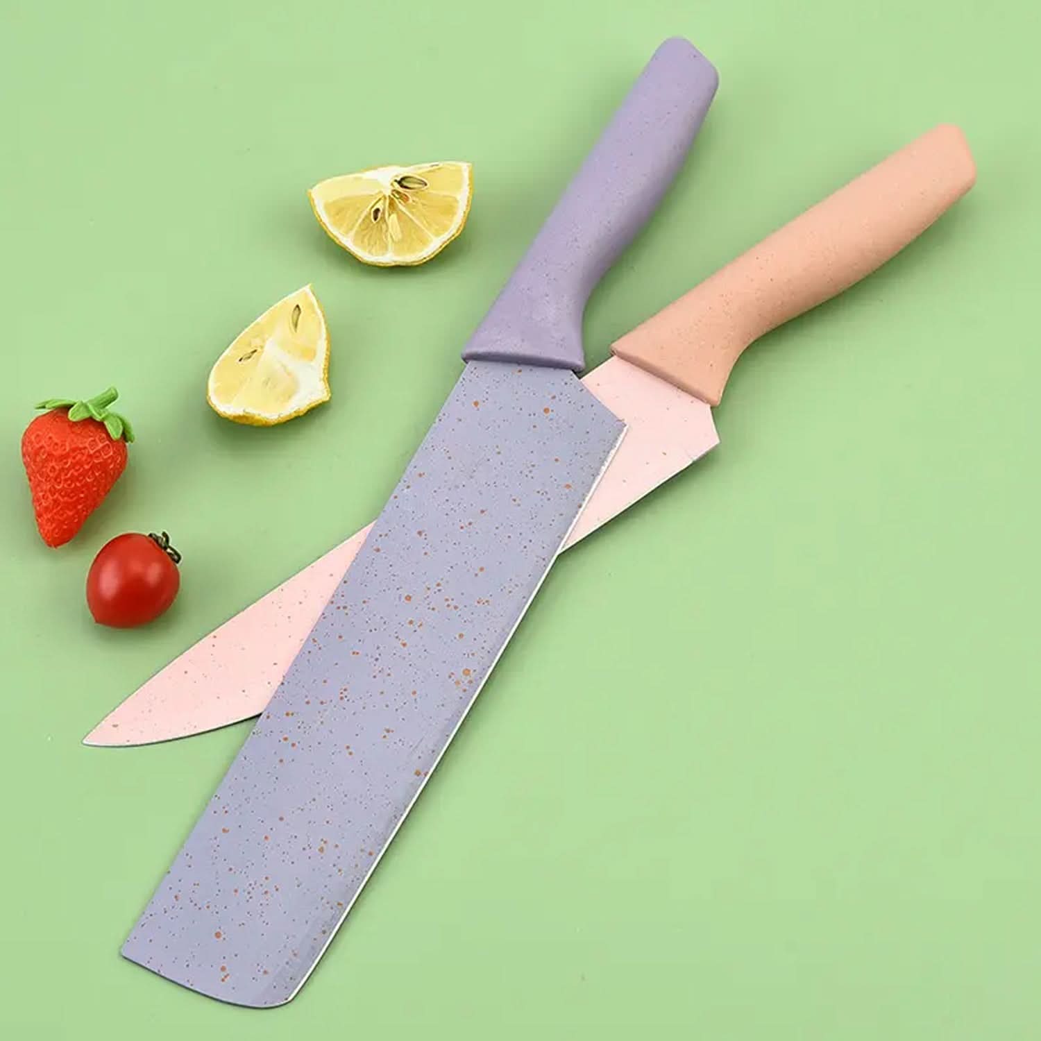 6-Piece Corrugated Kitchen Knife Set – Stainless Steel Serrated Blades for Daily Use