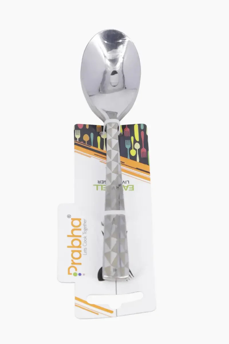 Prabha Stainless Steel Crysta Dessert Spoon Set - 18cm