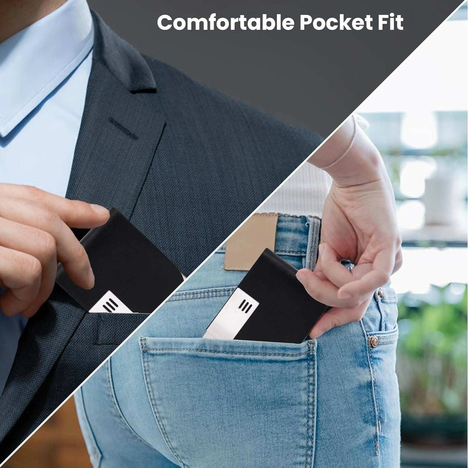 Multispace Black Rock Business Card Holders (Pack of 2)