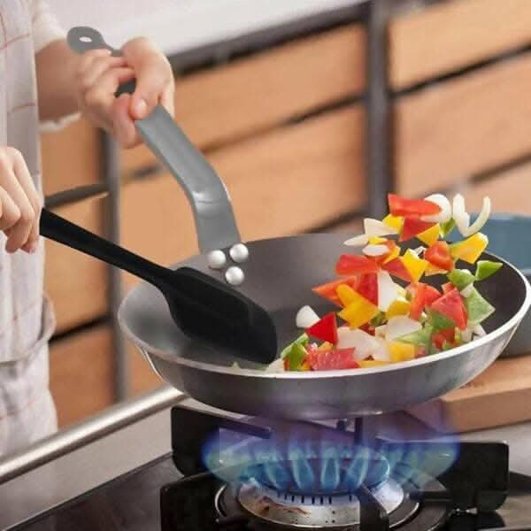 P-Plus International Food Grade Silicone Rubber Spatula Set (Black)