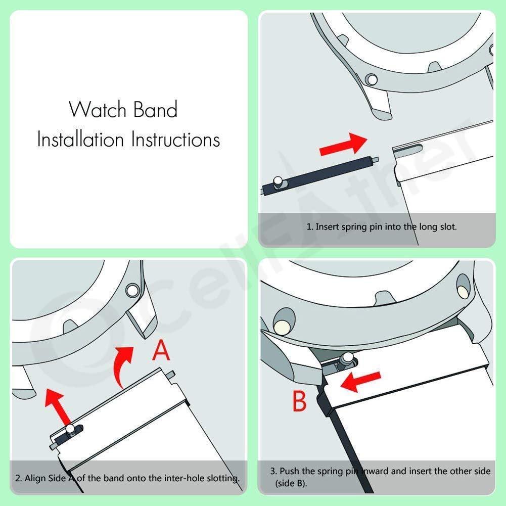 Grey White Dotted Silicone Strap For Smart Watch 20mm
