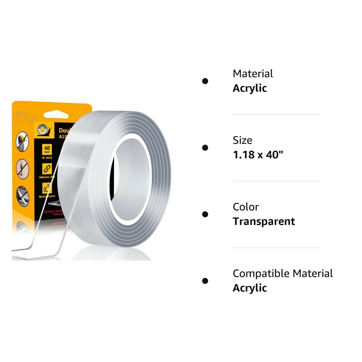Nano Double-Sided Super Sticky Gel Tape – Multipurpose Mounting Grip
