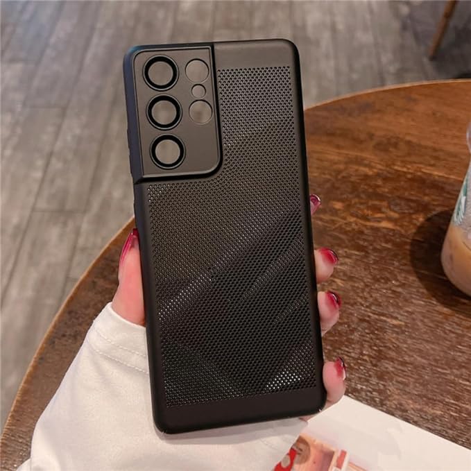 BREATHING BLACK Silicone Case for Samsung S23 Ultra