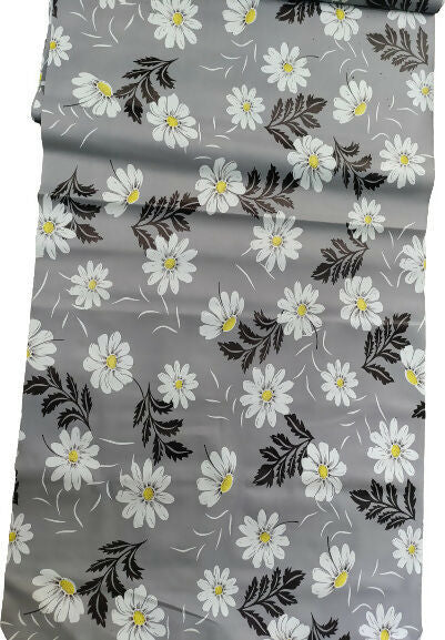 Mopak Decor ShelfLiner used for Wardrobe kitchen cabinet Drawer Slab Roll (Grey Flower)