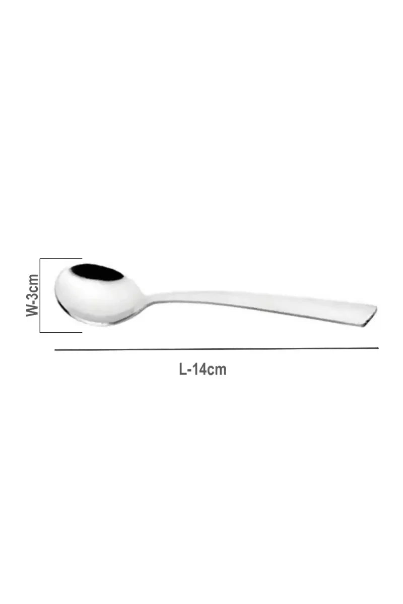 Prabha Stainless Steel Petal Tea Spoon Set - 14cm