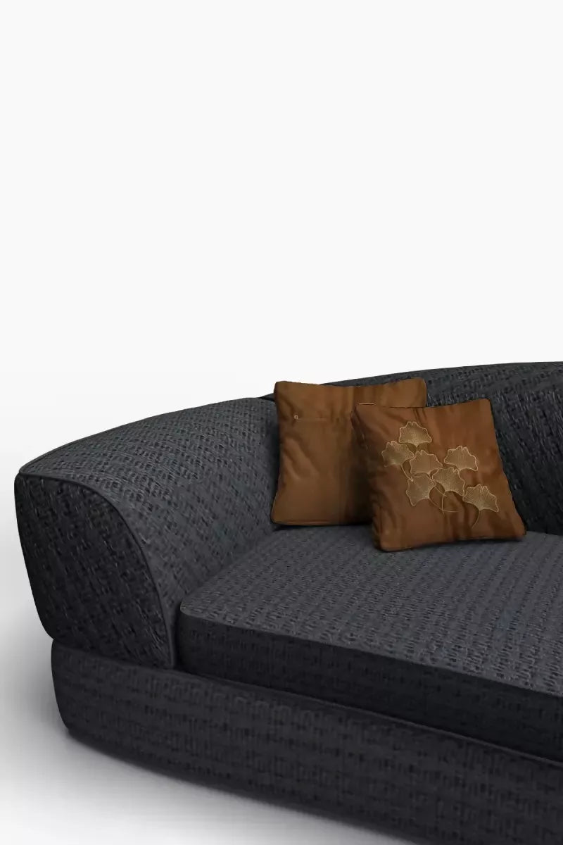 Polyester Floral Printed Cushion Cover - 1 Pc (Coffee color)