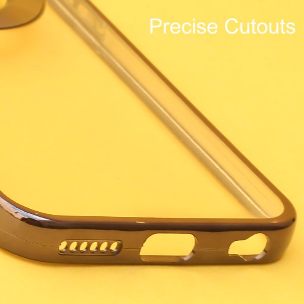 Black 6D Chrome Logo Cut Transparent Case for Apple iphone 6/6s