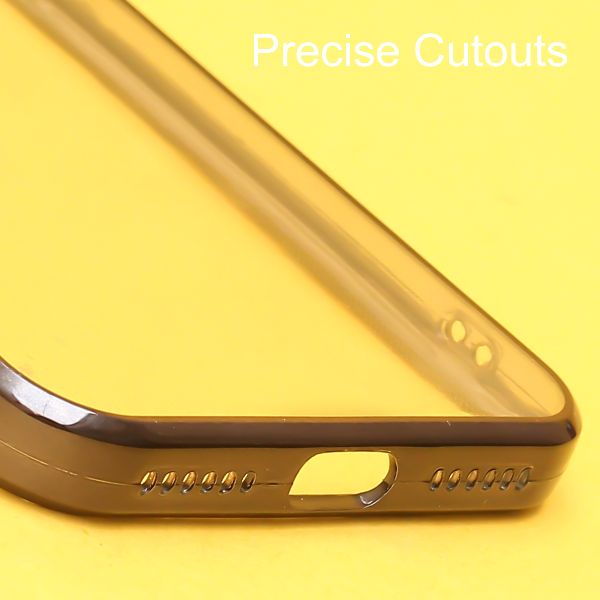 Black 6D Chrome Logo Cut Transparent Case for Apple iphone 7