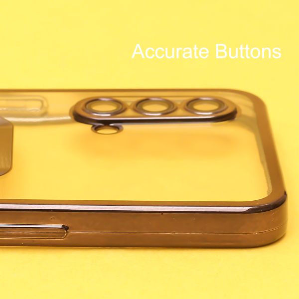 Black 6D Chrome Logo Cut Transparent Case for Oneplus Nord CE