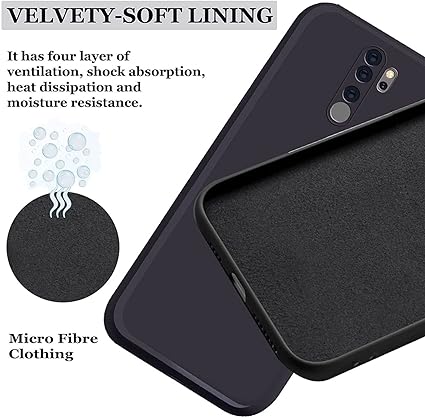 Black Camera Original Silicone Case for Redmi Note 8 Pro