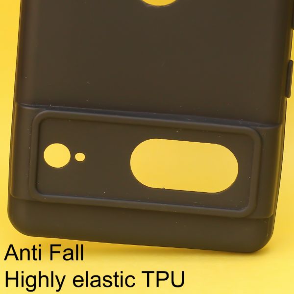 Black Candy Logo Cut Camera Silicone Case for Google Pixel 7