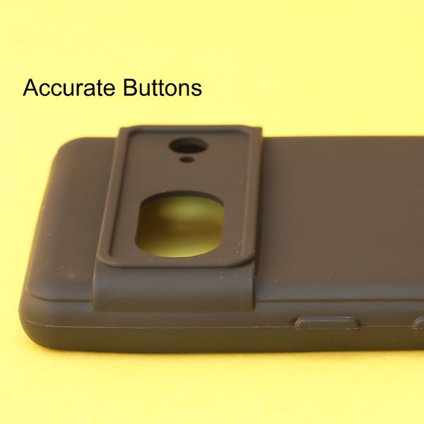 Black Candy Logo Cut Camera Silicone Case for Google Pixel 7