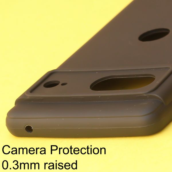Black Candy Logo Cut Camera Silicone Case for Google Pixel 7