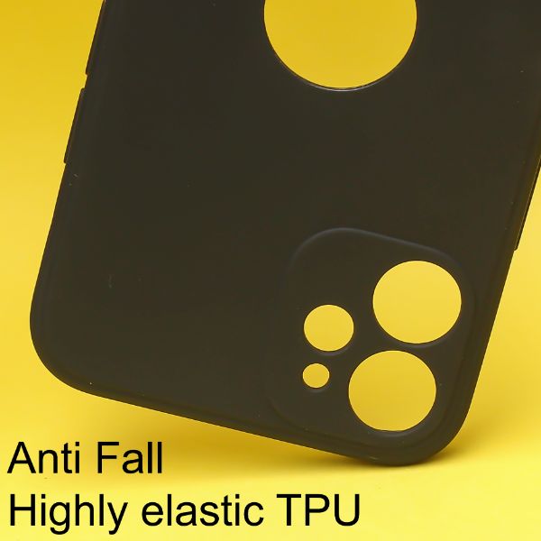 Black Candy Logo Cut Silicone Case for Apple Iphone 12