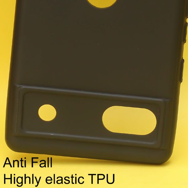 Black Candy Logo cut Silicone Case for Google Pixel 6A