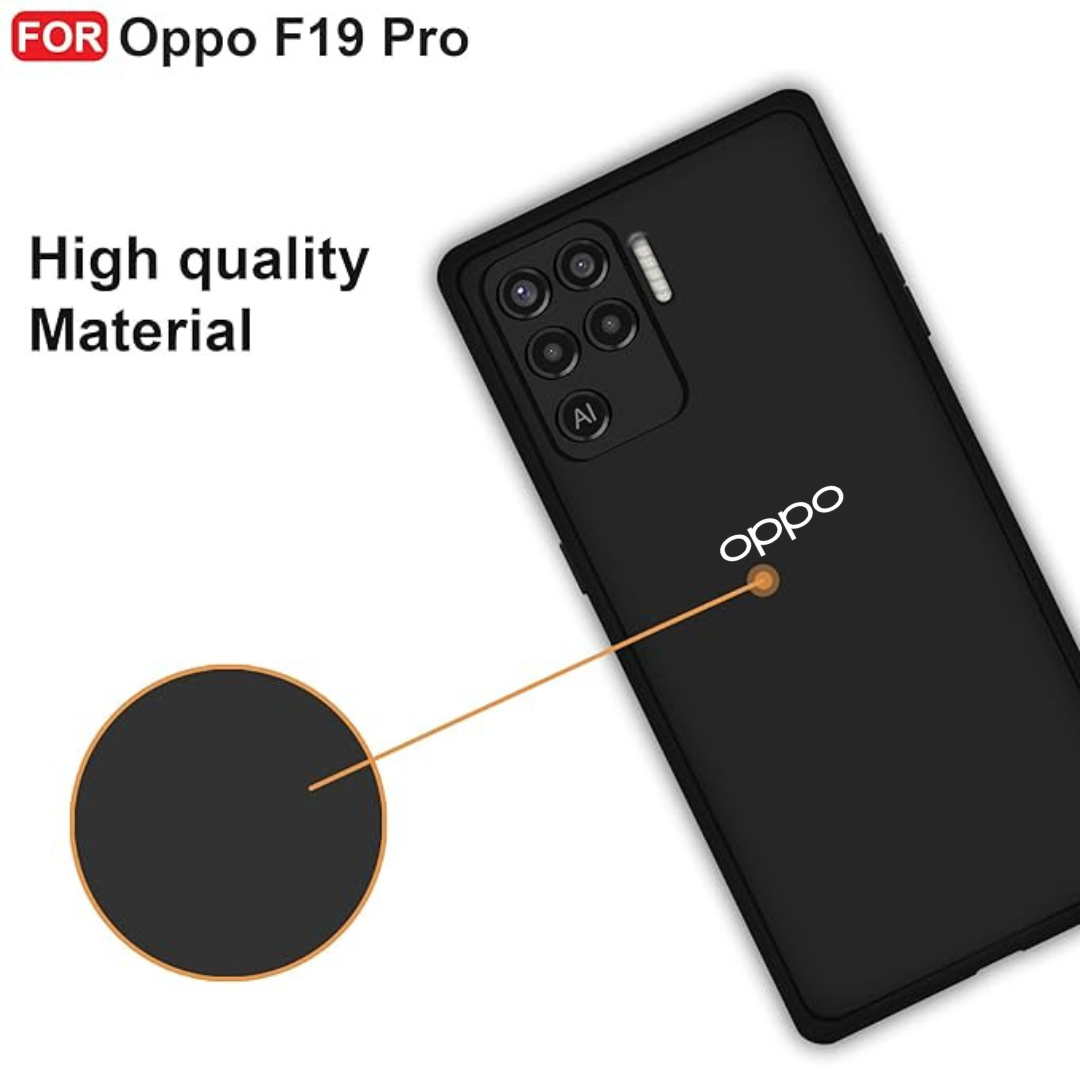 Black Candy Silicone Case for Oppo F19 Pro