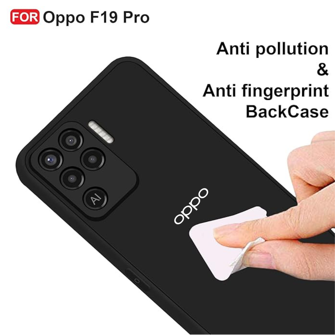 Black Candy Silicone Case for Oppo F19 Pro