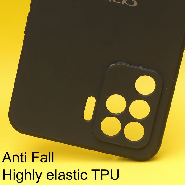 Black Candy Silicone Case for Oppo F19 Pro