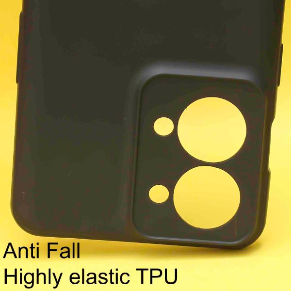 Black Candy Silicone with Apple Logo Case for Oneplus Nord 2T