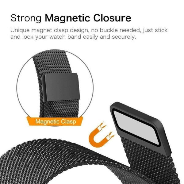 Black Chain Strap For Apple Watch Series SE GEN 2 (42mm/44mm/45mm/46mm/49mm)
