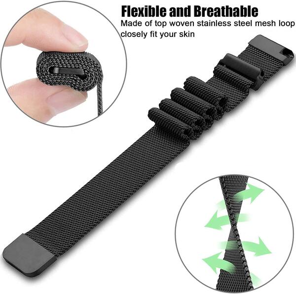 Black Chain Strap For Smart Watch (22mm)